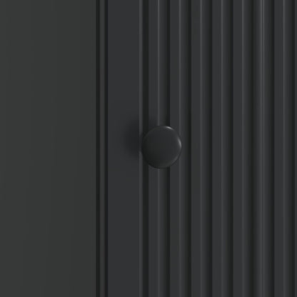 Bedside Cabinet Black 43 x 34.5 x 50 cm Engineered Wood