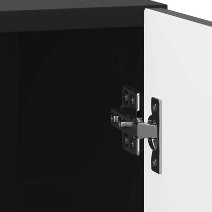 Bedside Cabinet Black 43 x 34.5 x 50 cm Engineered Wood