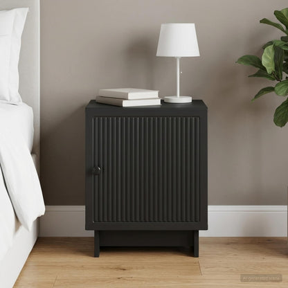 Bedside Cabinet Black 43 x 34.5 x 50 cm Engineered Wood