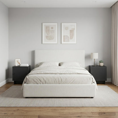 Bedside Cabinet 2 pcs Black 43 x 34.5 x 50 cm Engineered Wood