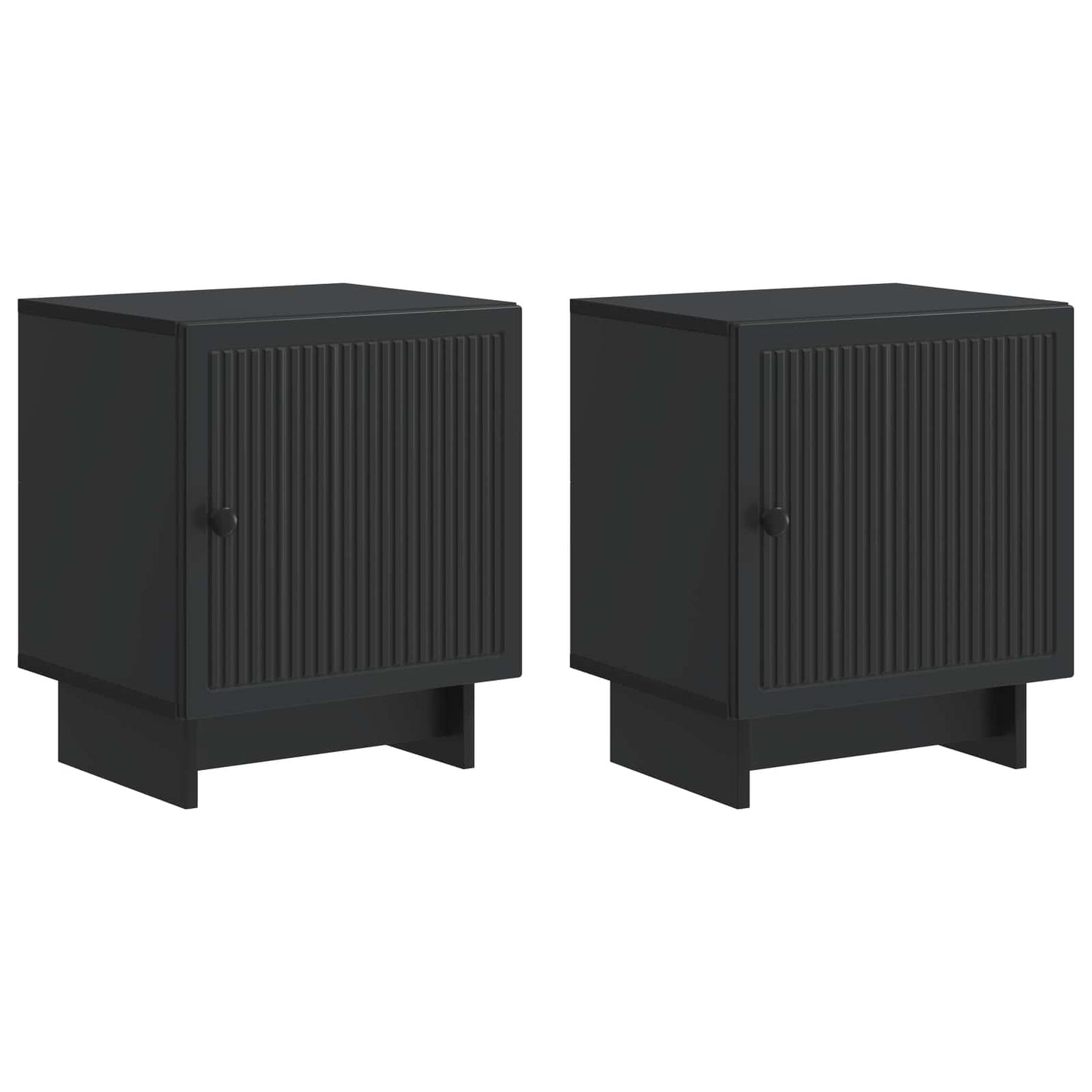 Bedside Cabinet 2 pcs Black 43 x 34.5 x 50 cm Engineered Wood