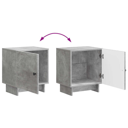Bedside Cabinet Concrete Grey 43 x 34.5 x 50 cm Engineered Wood
