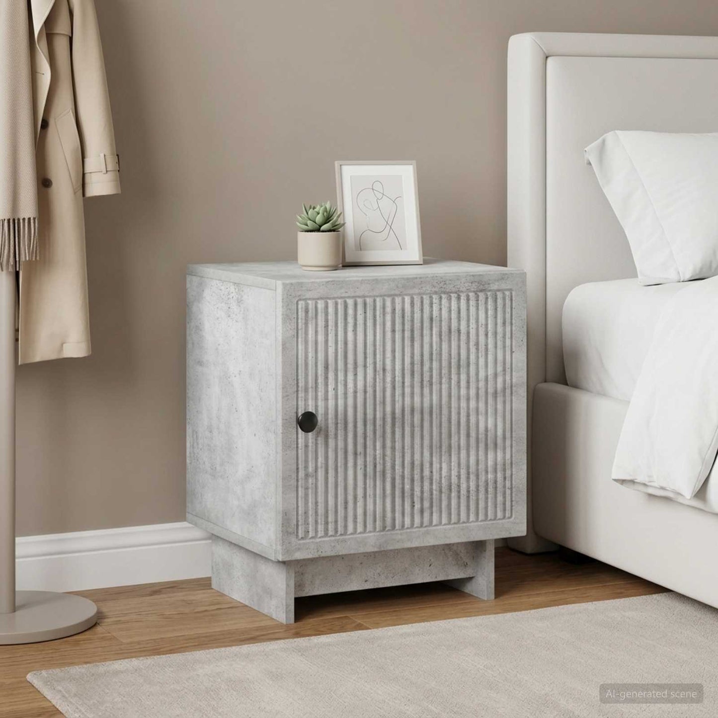 Bedside Cabinet 2 pcs Concrete Grey 43 x 34.5 x 50 cm