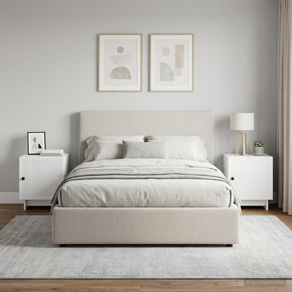 Bedside Cabinet 2 pcs High Gloss White 43 x 34.5 x 50 cm