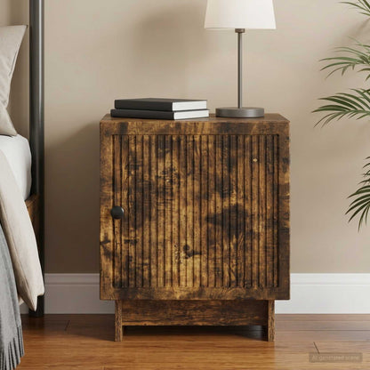 Bedside Cabinet Smoked Oak 43 x 34.5 x 50 cm Engineered Wood