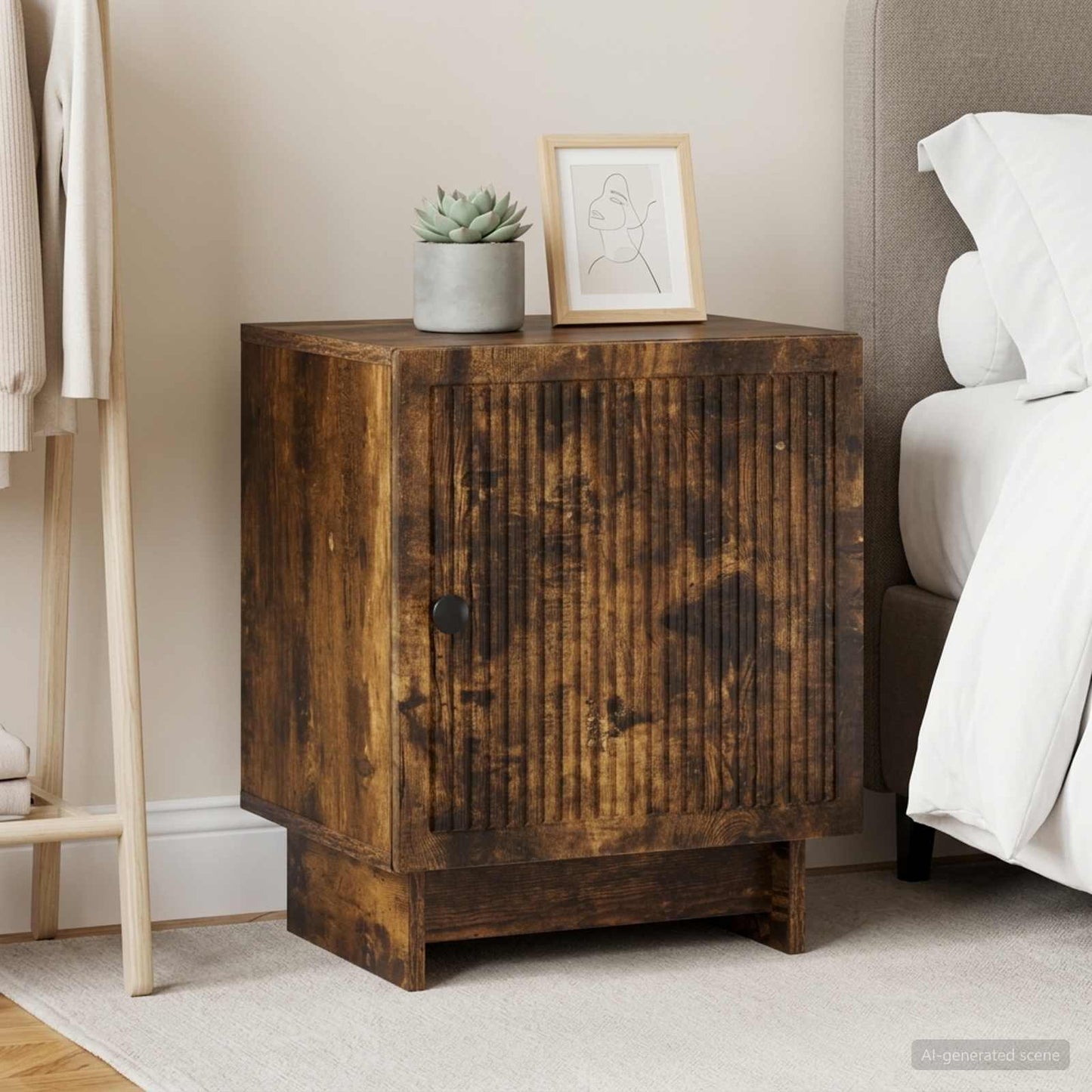 Bedside Cabinet 2 pcs Smoked Oak 43 x 34.5 x 50 cm