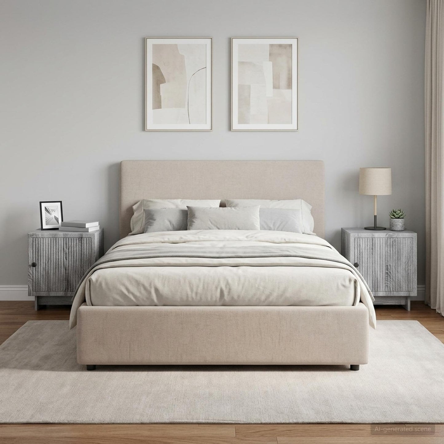 Bedside Cabinet 2 pcs Grey Sonoma 43 x 34.5 x 50 cm