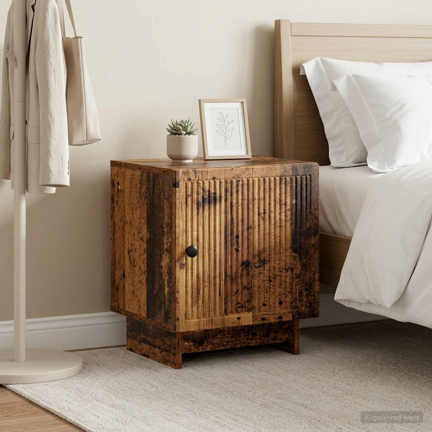 Bedside Cabinet 2 pcs Old Wood 43 x 34.5 x 50 cm