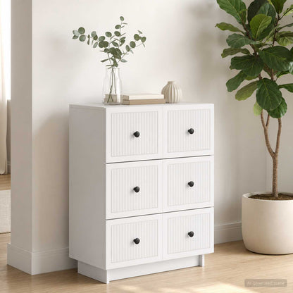 Drawer Cabinet White 66 x 34.5 x 90 cm Engineered Wood