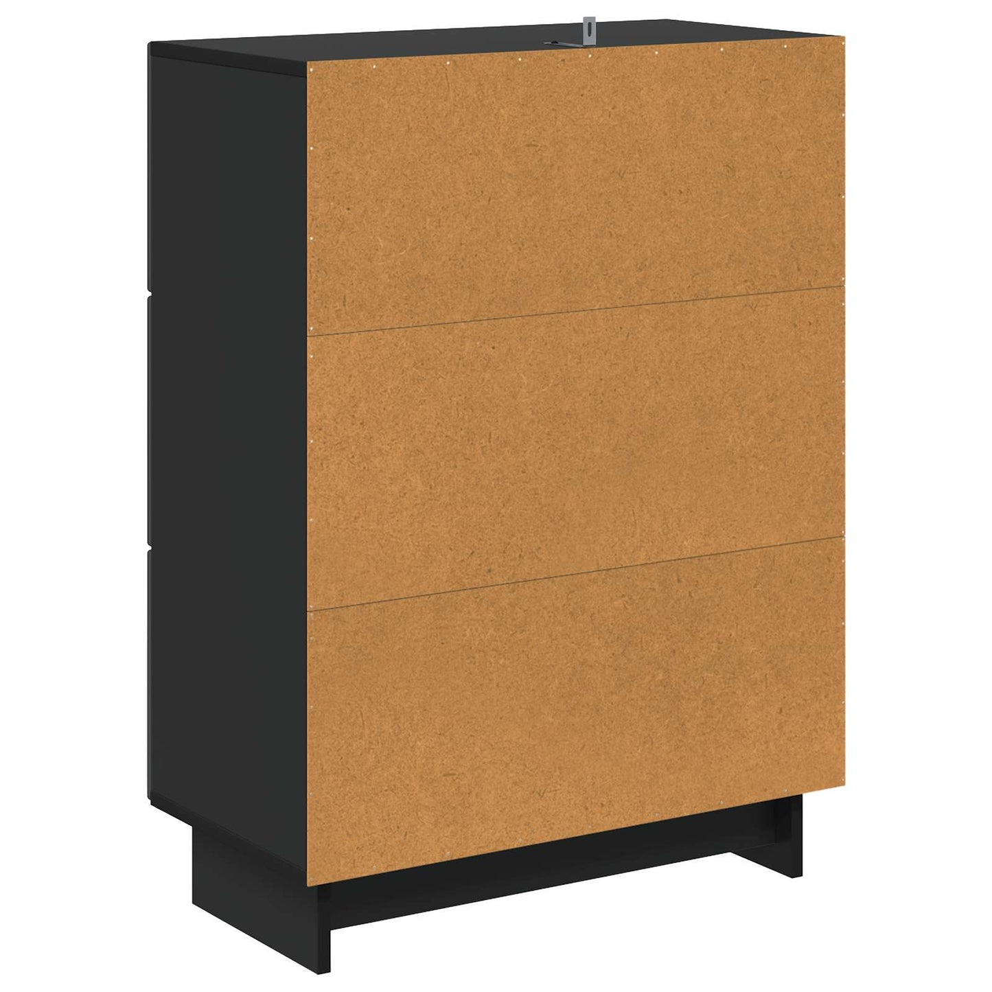 Drawer Cabinet Black 66 x 34.5 x 90 cm Engineered Wood