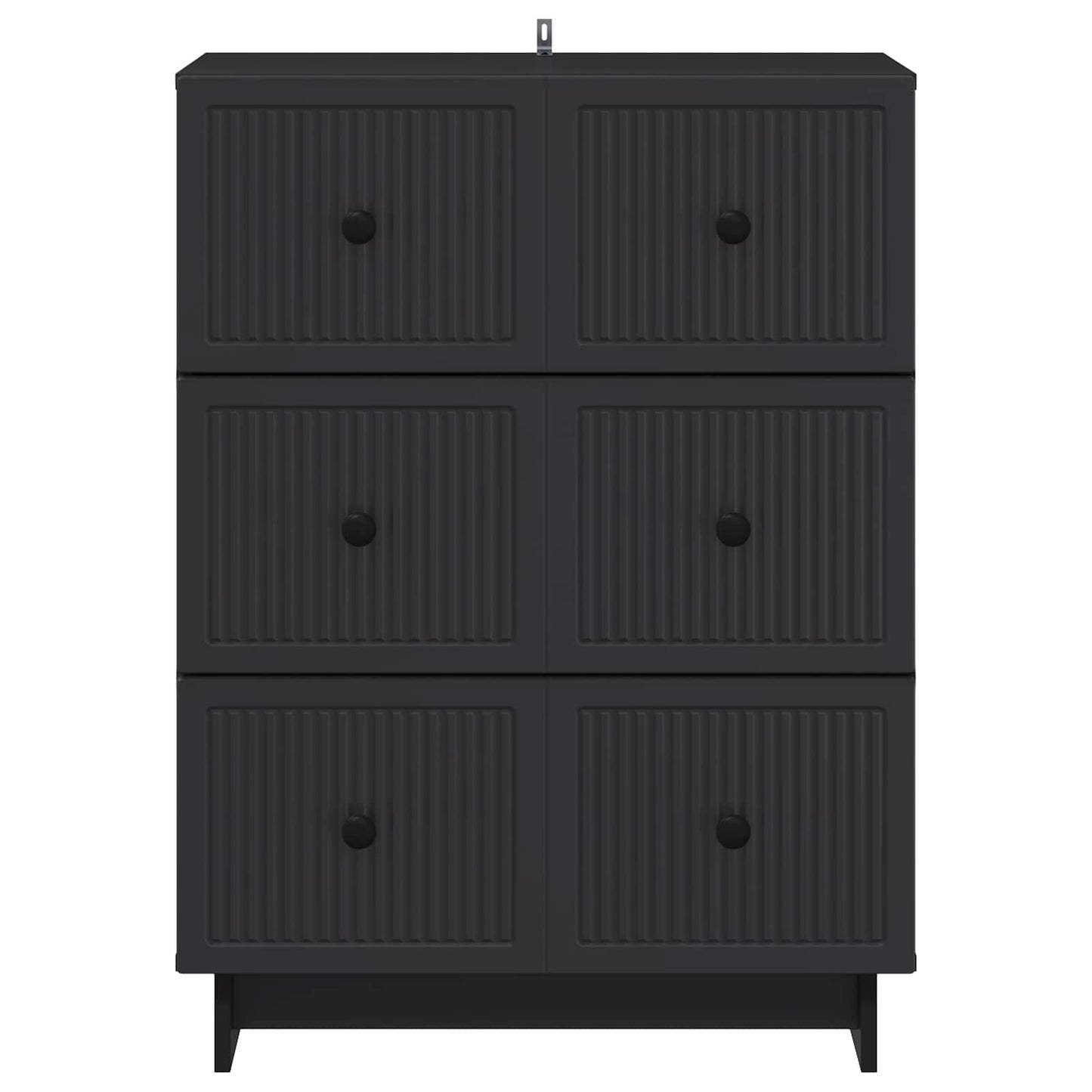 Drawer Cabinet Black 66 x 34.5 x 90 cm Engineered Wood