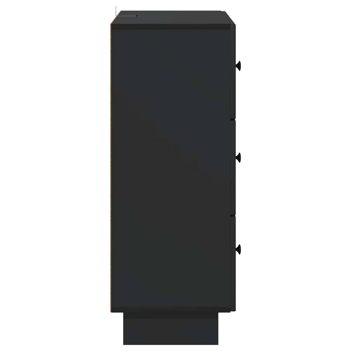 Drawer Cabinet Black 66 x 34.5 x 90 cm Engineered Wood