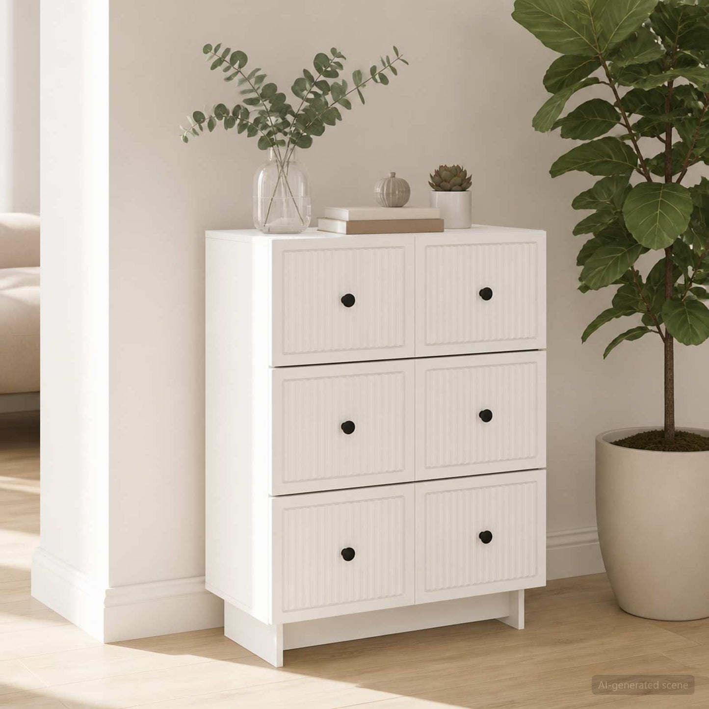 Drawer Cabinet 66 x 34.5 x 90 cm Engineered Wood