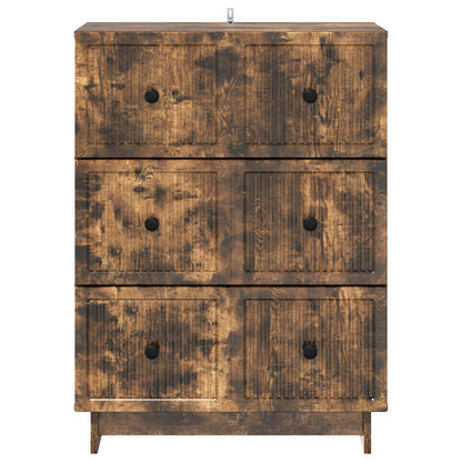 Drawer Cabinet Smoked Oak 66 x 34.5 x 90 cm Engineered Wood