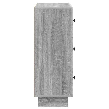 Drawer Cabinet Grey Sonoma 66 x 34.5 x 90 cm Engineered Wood