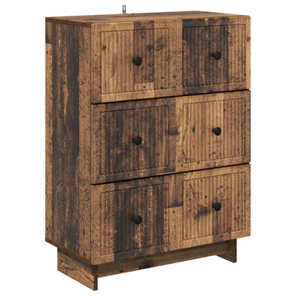Drawer Cabinet Old Wood 66 x 34.5 x 90 cm Engineered Wood