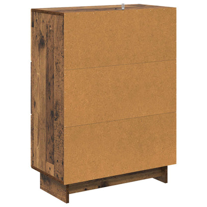 Drawer Cabinet Old Wood 66 x 34.5 x 90 cm Engineered Wood