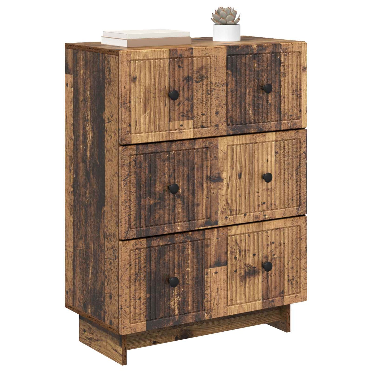 Drawer Cabinet Old Wood 66 x 34.5 x 90 cm Engineered Wood