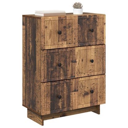 Drawer Cabinet Old Wood 66 x 34.5 x 90 cm Engineered Wood