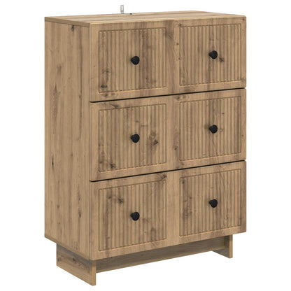 Drawer Cabinet Artisan Oak 66 x 34.5 x 90 cm Engineered Wood