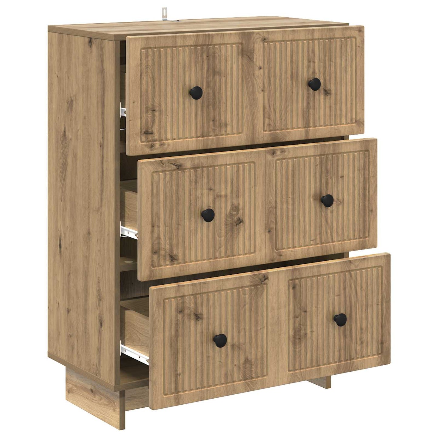 Drawer Cabinet Artisan Oak 66 x 34.5 x 90 cm Engineered Wood