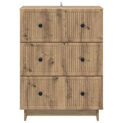 Drawer Cabinet Artisan Oak 66 x 34.5 x 90 cm Engineered Wood