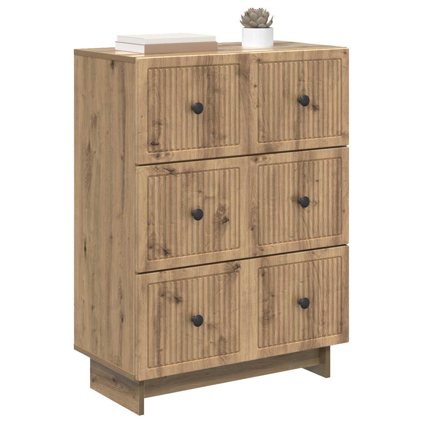 Drawer Cabinet Artisan Oak 66 x 34.5 x 90 cm Engineered Wood