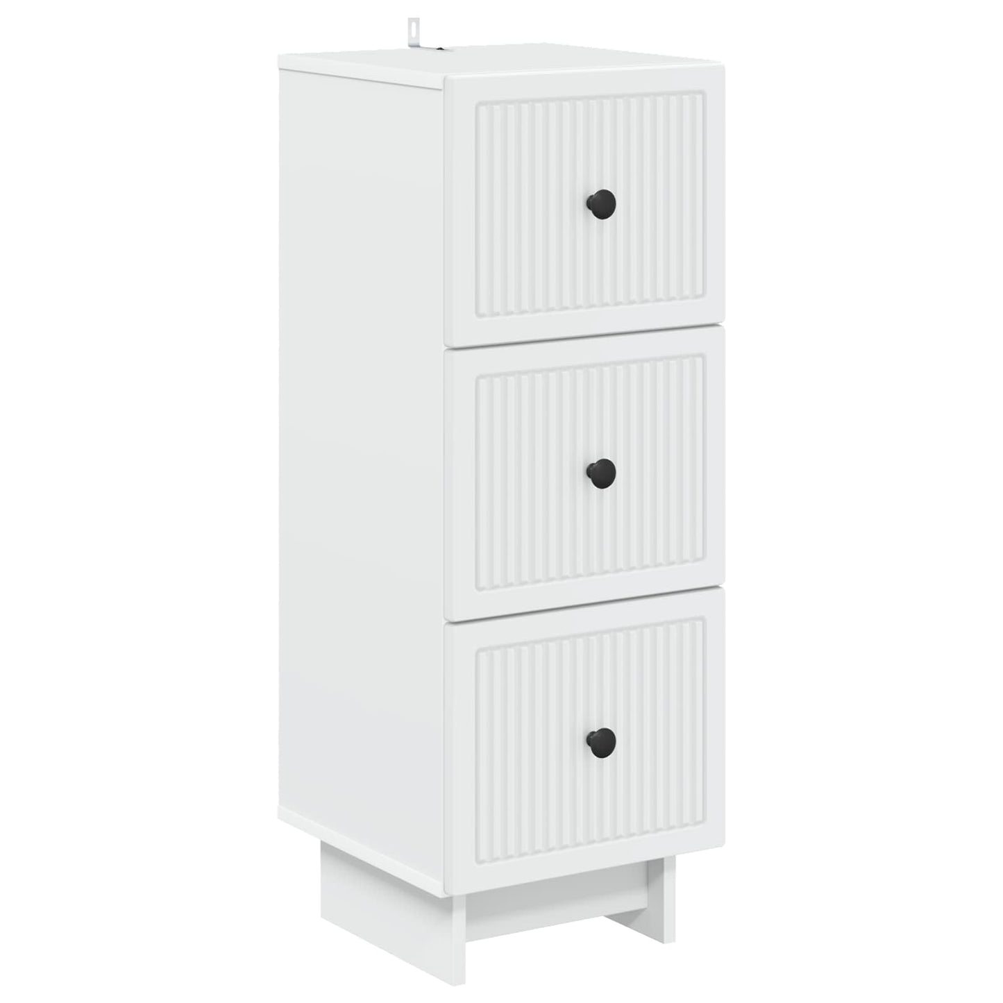 Drawer Cabinet White 33 x 34.5 x 90 cm Engineered Wood