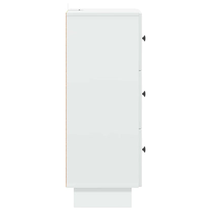 Drawer Cabinet White 33 x 34.5 x 90 cm Engineered Wood