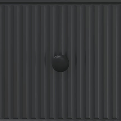 Drawer Cabinet Black 33 x 34.5 x 90 cm Engineered Wood
