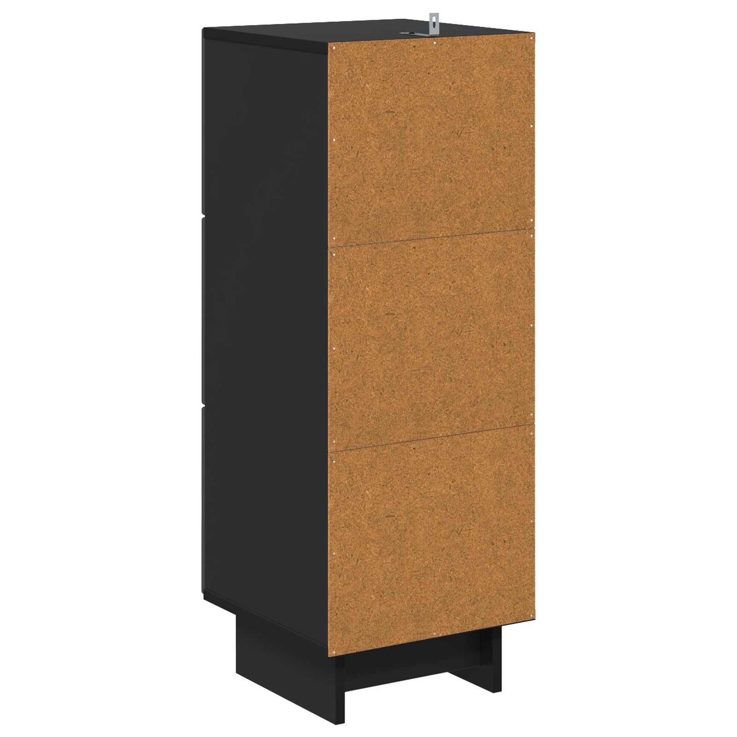 Drawer Cabinet Black 33 x 34.5 x 90 cm Engineered Wood