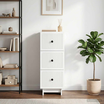 Drawer Cabinet High Gloss White 33 x 34.5 x 90 cm