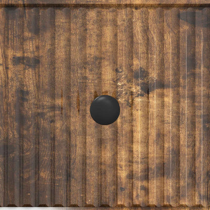 Drawer Cabinet Smoked Oak 33 x 34.5 x 90 cm Engineered Wood