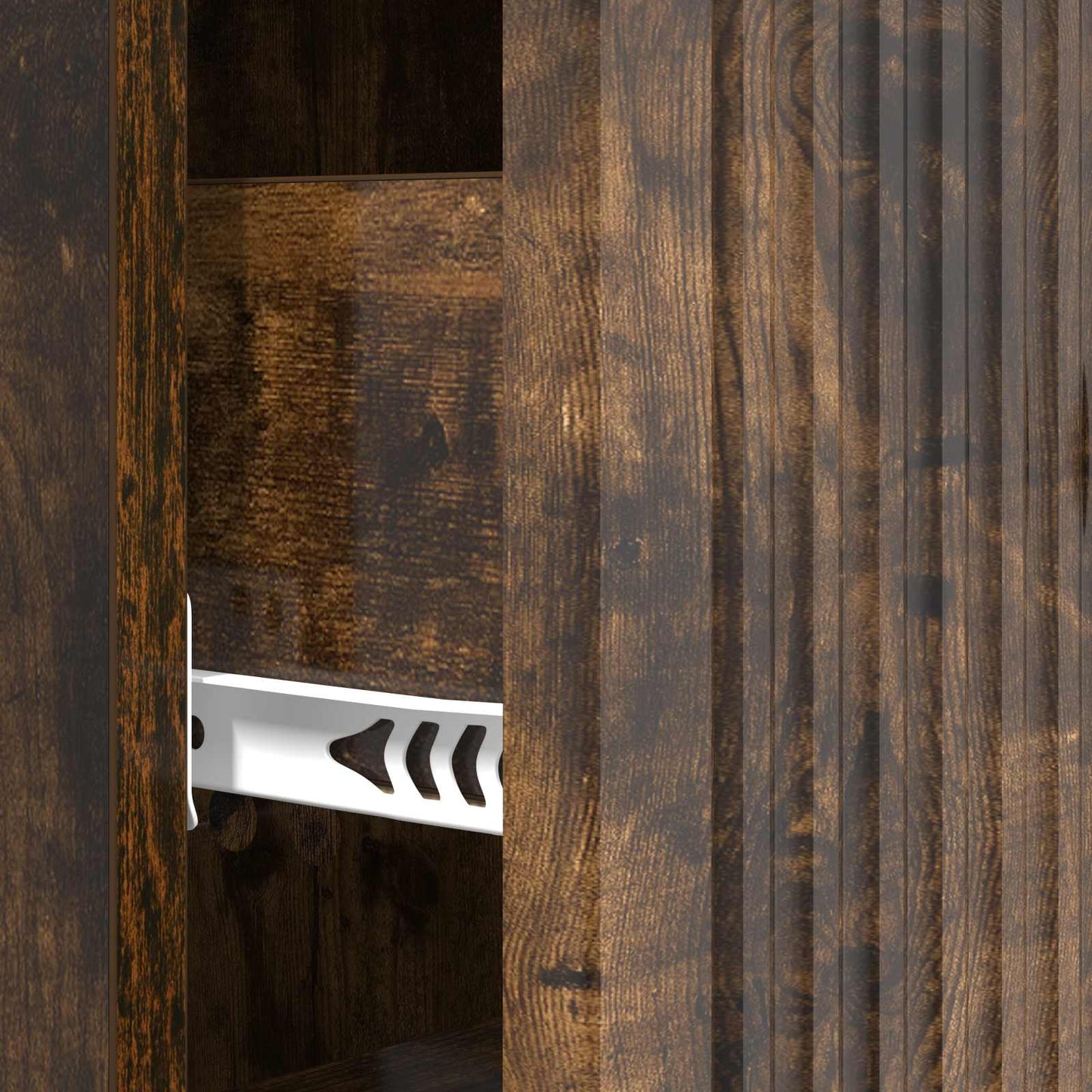 Drawer Cabinet Smoked Oak 33 x 34.5 x 90 cm Engineered Wood