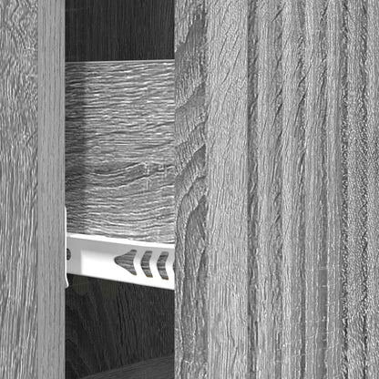 Drawer Cabinet Grey Sonoma 33 x 34.5 x 90 cm Engineered Wood