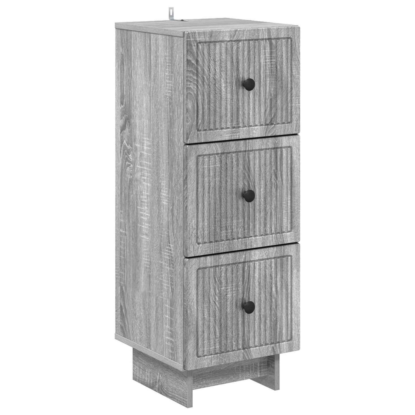 Drawer Cabinet Grey Sonoma 33 x 34.5 x 90 cm Engineered Wood
