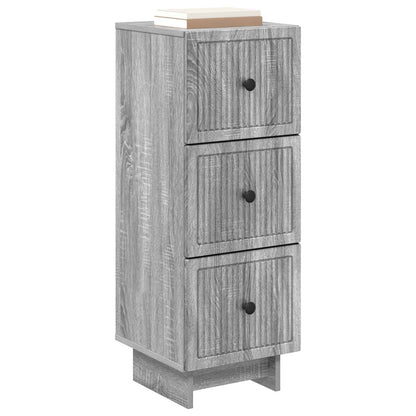Drawer Cabinet Grey Sonoma 33 x 34.5 x 90 cm Engineered Wood