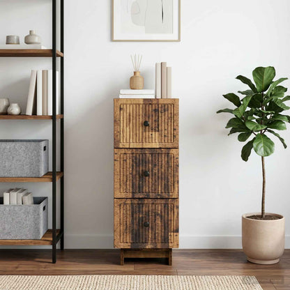 Drawer Cabinet Old Wood 33 x 34.5 x 90 cm Engineered Wood