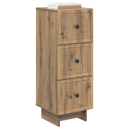Drawer Cabinet Artisan Oak 33 x 34.5 x 90 cm Engineered Wood