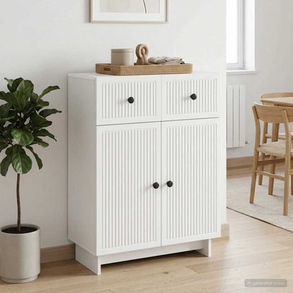 Sideboard White 66 x 34.5 x 90 cm Engineered Wood