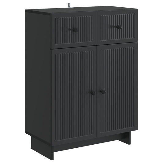 Sideboard Black 66 x 34.5 x 90 cm Engineered Wood
