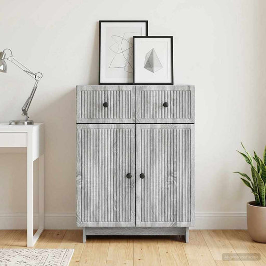 Sideboard Grey Sonoma 66 x 34.5 x 90 cm Engineered Wood