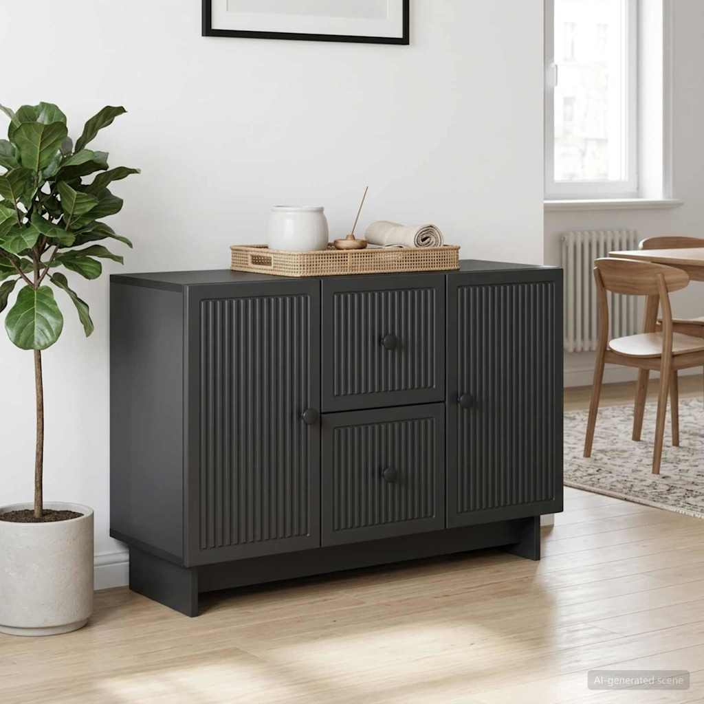 Sideboard with Drawer Black 89 x 34.5 x 60 cm Engineered Wood