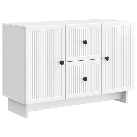 Sideboard High Gloss White 89 x 34.5 x 60 cm Engineered Wood