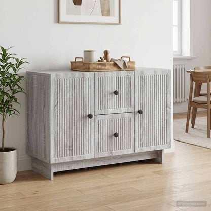 Sideboard Grey Sonoma 89 x 34.5 x 60 cm Engineered Wood