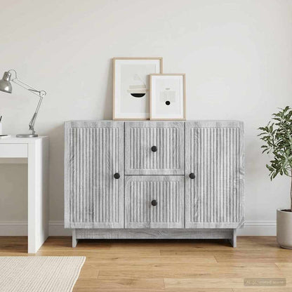 Sideboard Grey Sonoma 89 x 34.5 x 60 cm Engineered Wood