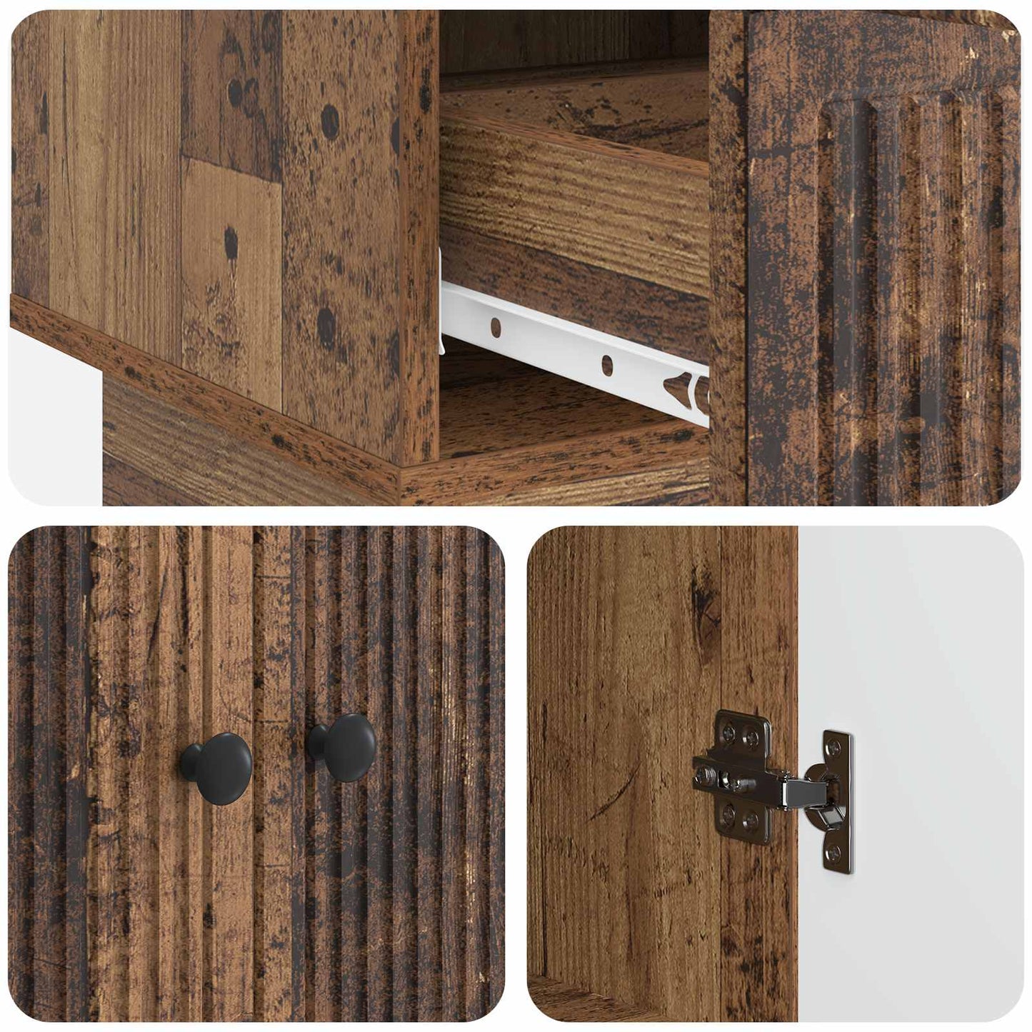 Sideboard Old Wood 66 x 34.5 x 95 cm Engineered Wood