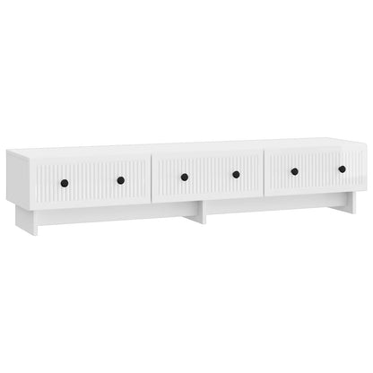 TV Cabinet High Gloss White 147 x 34.5 x 30 cm Engineered Wood