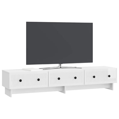 TV Cabinet High Gloss White 147 x 34.5 x 30 cm Engineered Wood