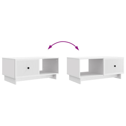 Coffee Table White 90 x 50 x 40 cm Engineered Wood